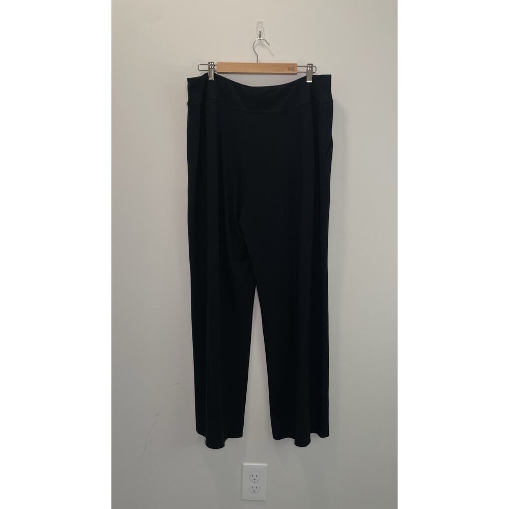 J Jill Seamed Full Leg Wide Pants Wearever Collection Capsule Pull On Black XL - Picture 10 of 11